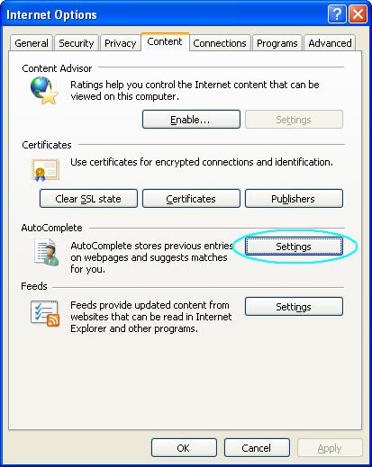 Internet Options