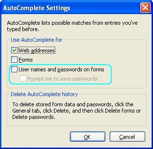 Internet Options