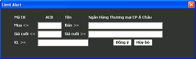 Limit Alert Dialog