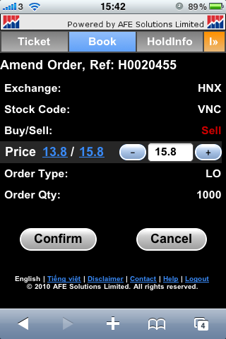 Amend Order